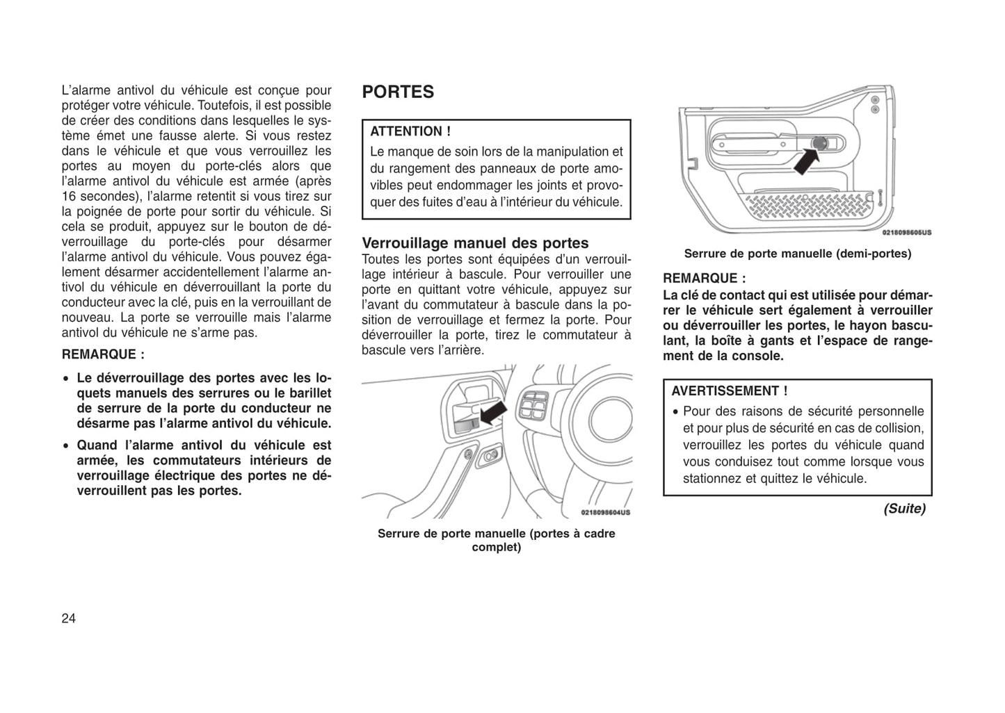 2016-2017 Jeep Wrangler Owner's Manual | French