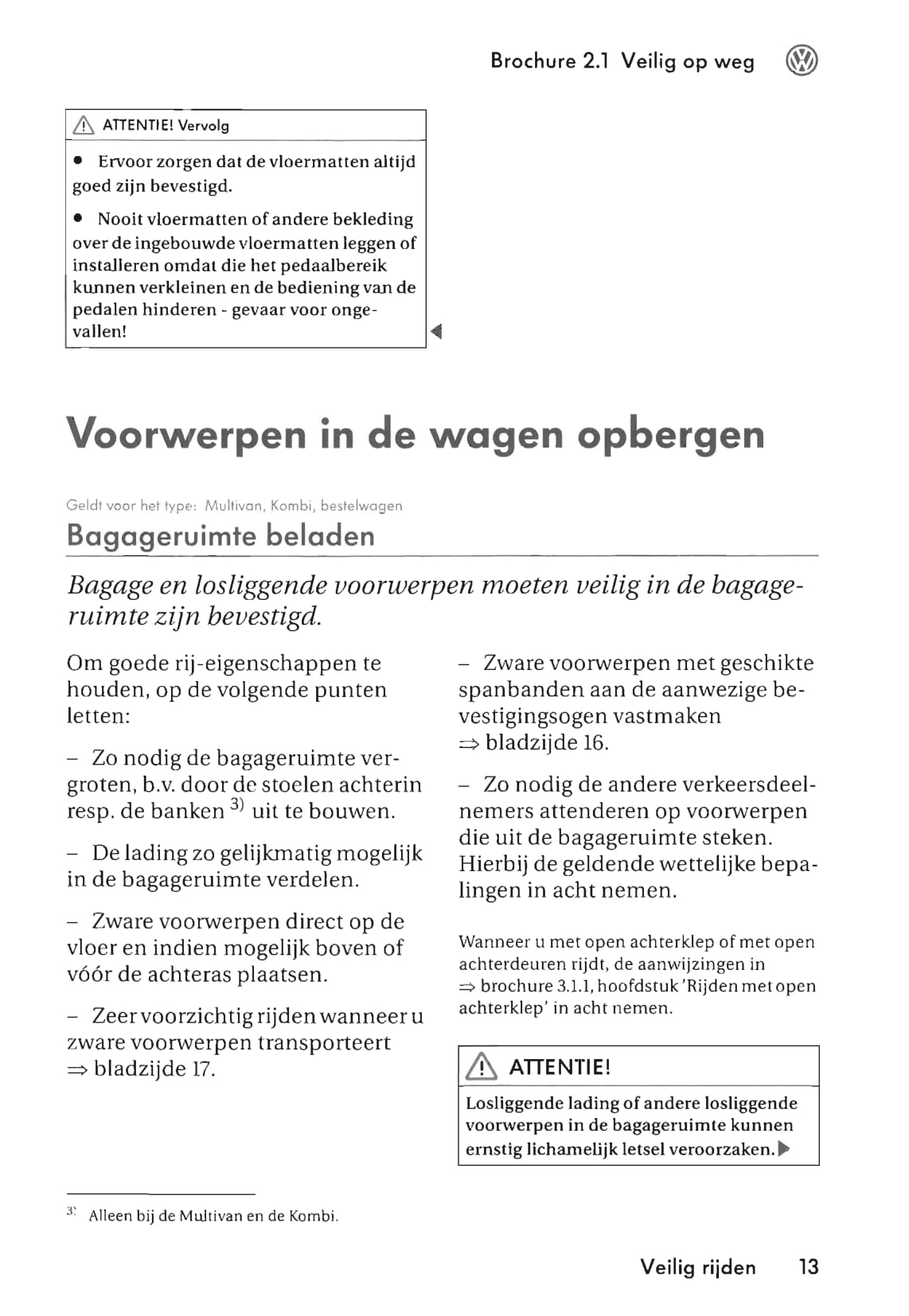 2003-2009 Volkswagen Multivan/Transporter Gebruikershandleiding | Nederlands