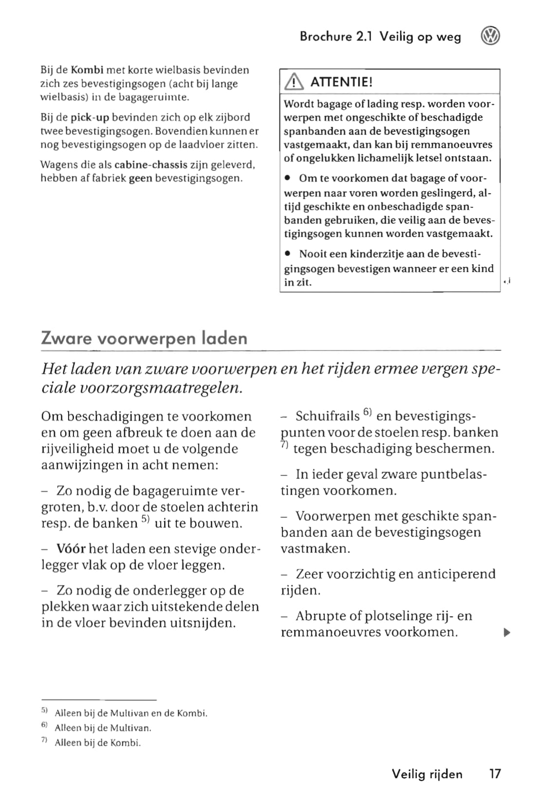 2003-2009 Volkswagen Multivan/Transporter Gebruikershandleiding | Nederlands