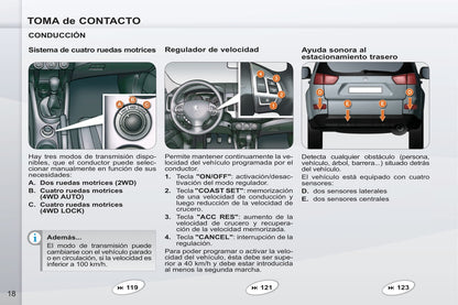 2011-2012 Peugeot 4007 Manuel du propriétaire | Espagnol