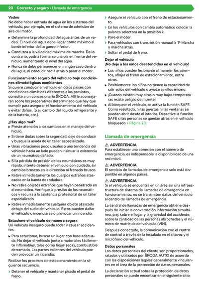 2020 Skoda Superb Bedienungsanleitung | Spanisch