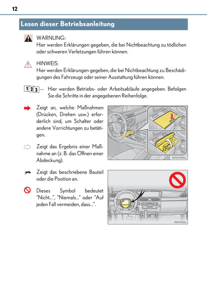 2017-2018 Lexus GS 350/GS F Owner's Manual | German