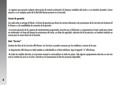 2000-2005 Alfa Romeo 147 Owner's Manual | Spanish