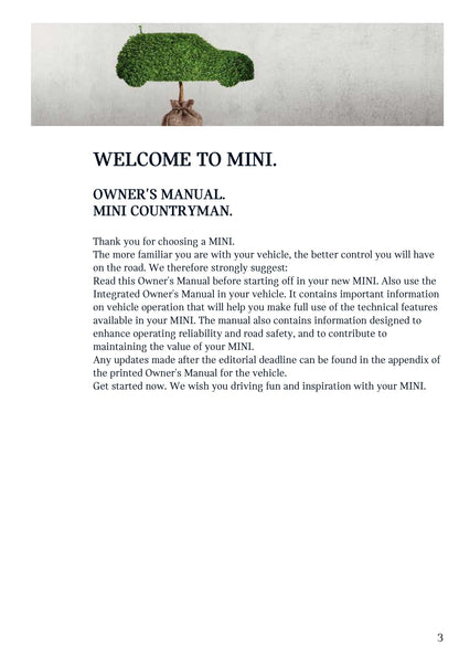 2017-2020 Mini Countryman Owner's Manual | English
