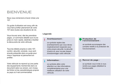 2012-2014 Peugeot 107 Owner's Manual | French