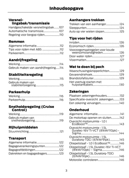 2014-2015 Ford EcoSport Bedienungsanleitung | Niederländisch