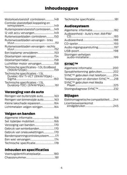 2014-2015 Ford EcoSport Bedienungsanleitung | Niederländisch