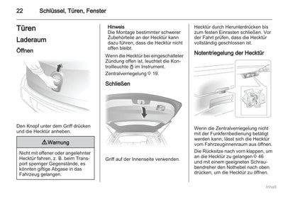 2011-2012 Opel Agila Bedienungsanleitung | Deutsch