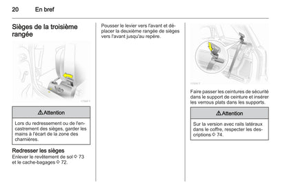 2010-2011 Opel Zafira Manuel du propriétaire | Français