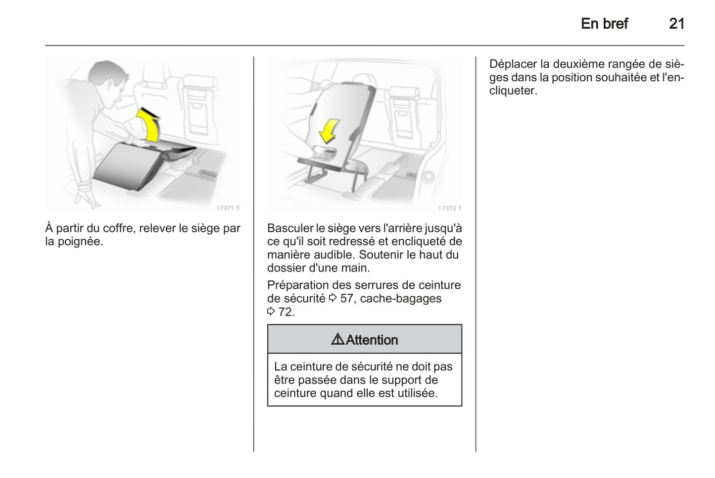 2010-2011 Opel Zafira Manuel du propriétaire | Français