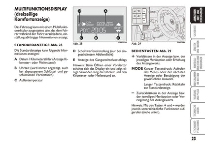 2010-2011 Fiat Idea Bedienungsanleitung | Deutsch