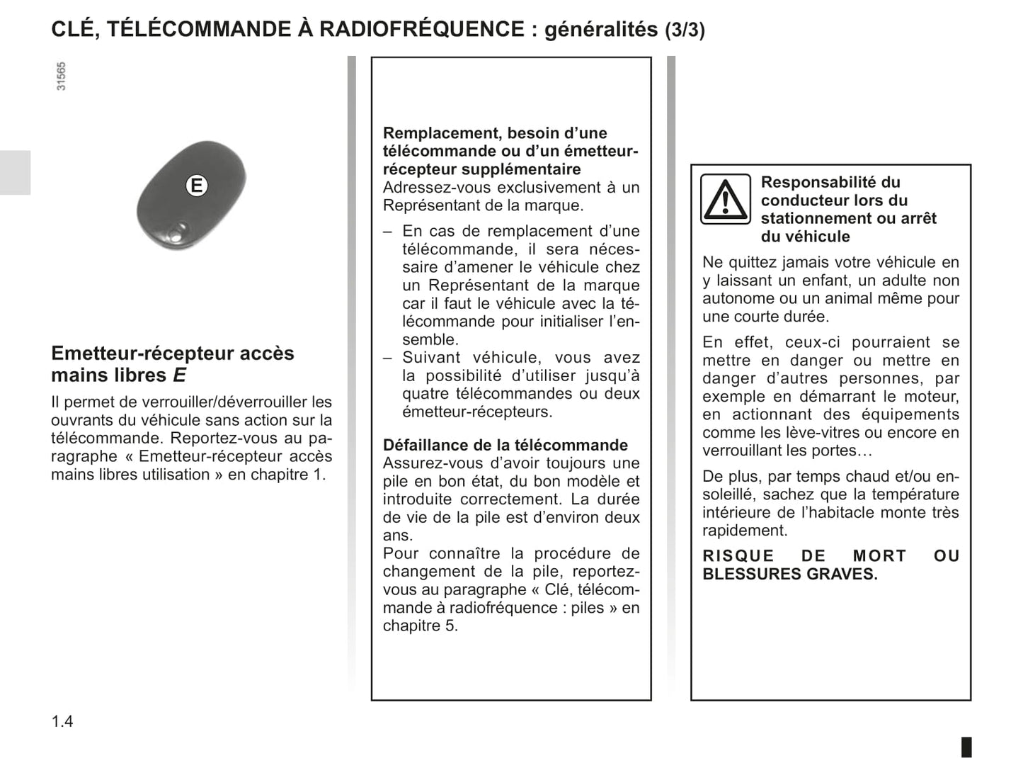 2014-2019 Renault Master Manuel du propriétaire | Français