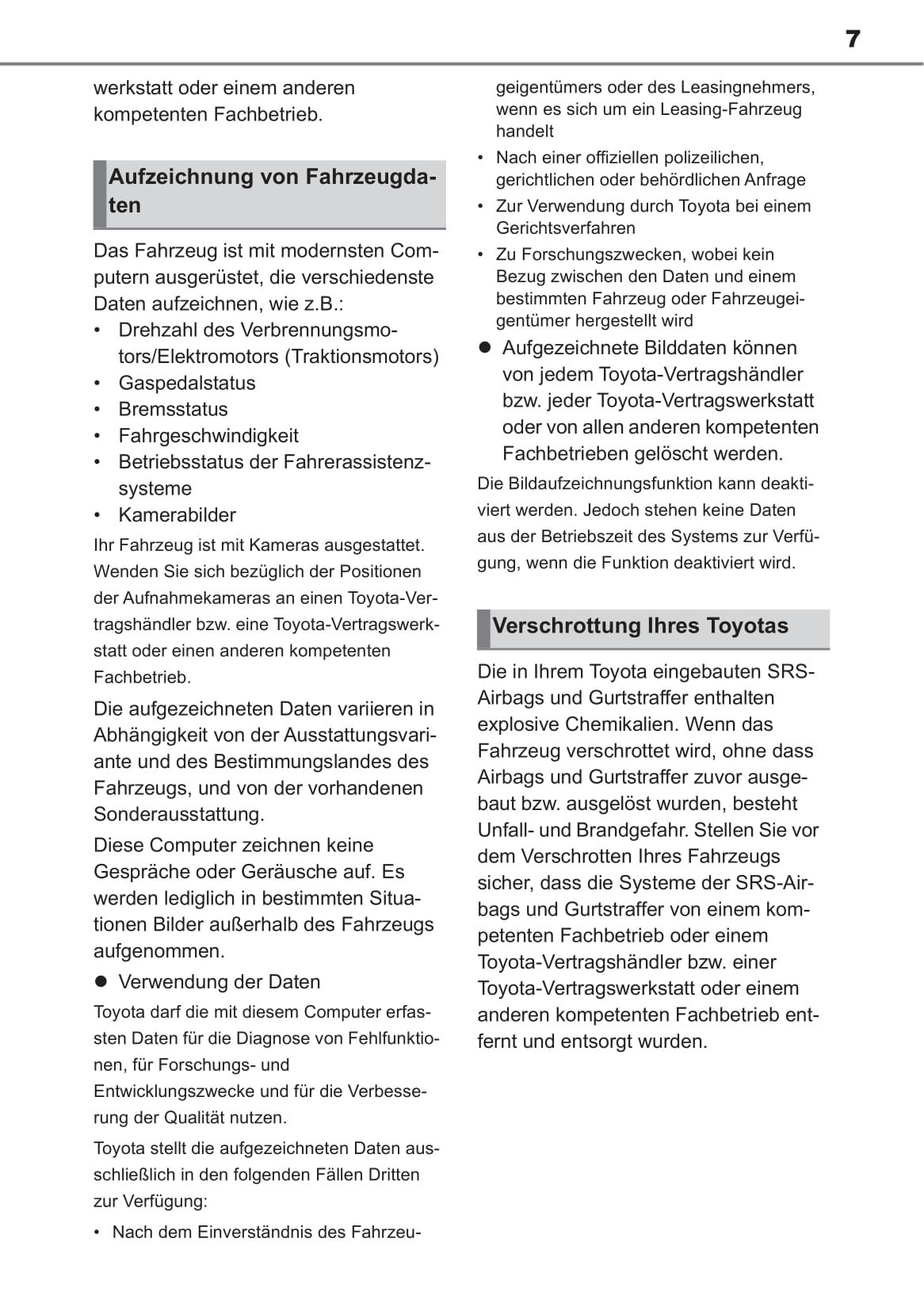 2022-2023 Toyota Aygo X Bedienungsanleitung | Deutsch
