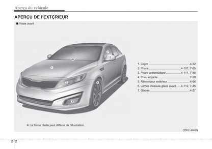 2014 Kia Optima Owner's Manual | French