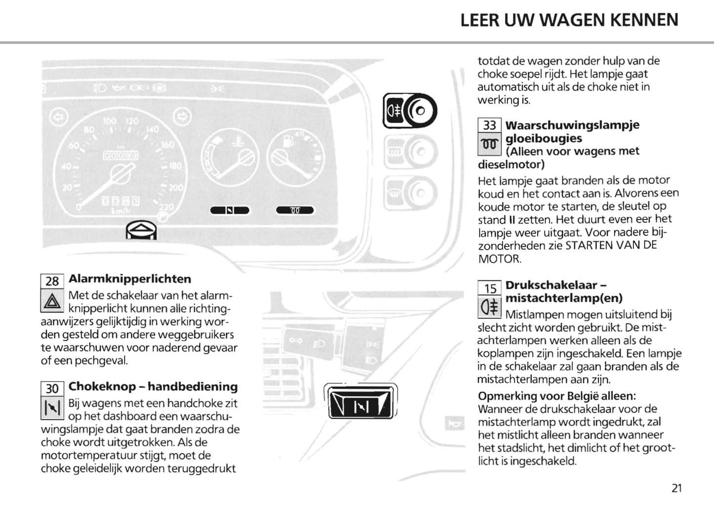 1986-1990 Ford Escort Bedienungsanleitung | Niederländisch