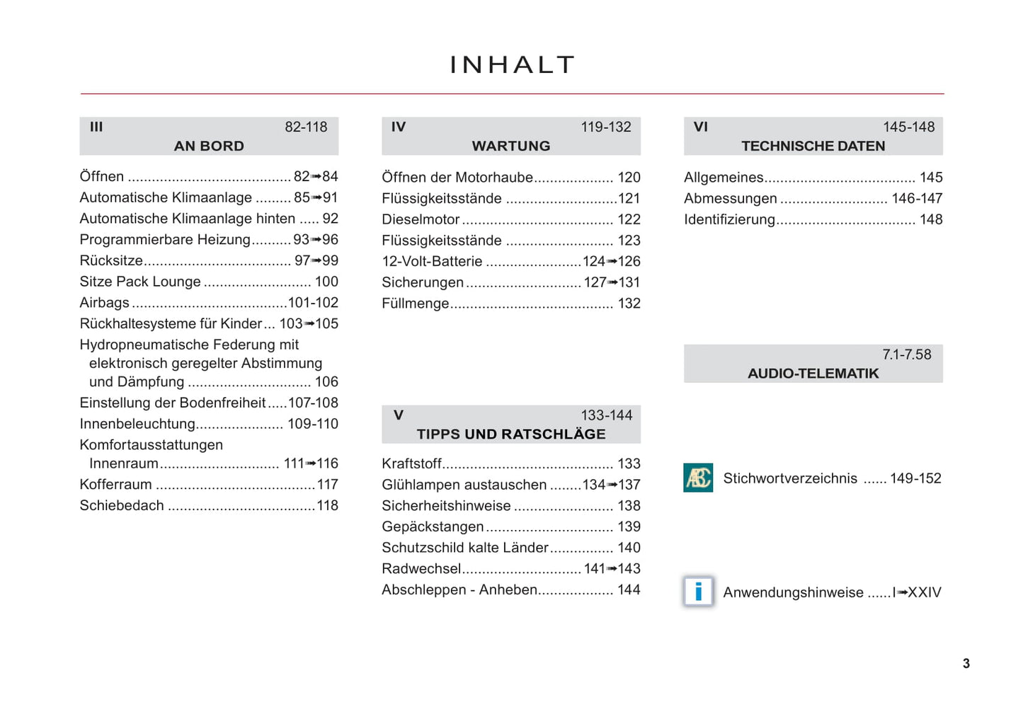 2011-2012 Citroën C6 Owner's Manual | German