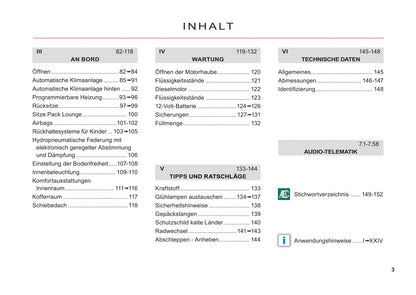 2011-2012 Citroën C6 Owner's Manual | German