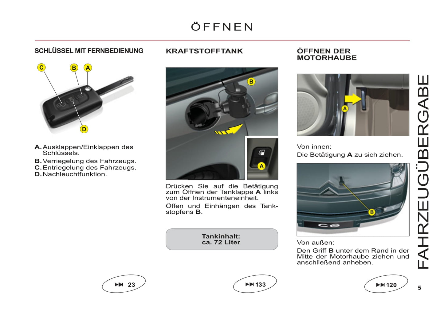 2011-2012 Citroën C6 Owner's Manual | German