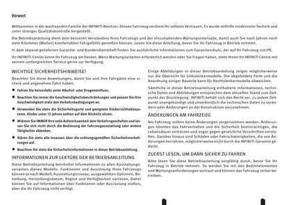 2016-2017 Infiniti Q30 Owner's Manual | German