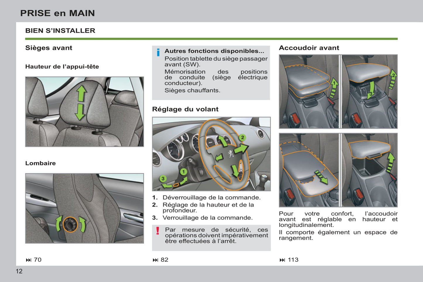 2012-2014 Peugeot 308 Owner's Manual | French