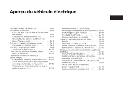 2017-2020 Nissan Leaf Bedienungsanleitung | Französisch
