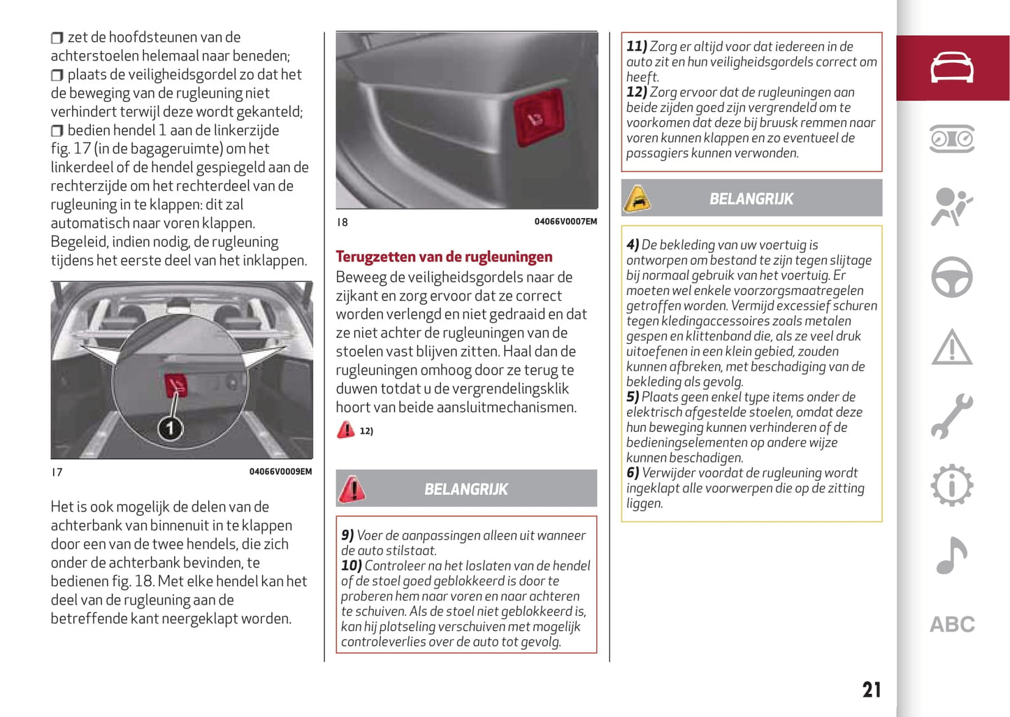 2017-2020 Alfa Romeo Stelvio Bedienungsanleitung | Niederländisch