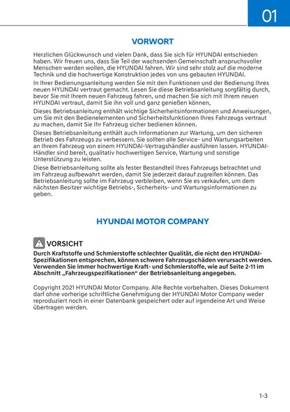 2021-2022 Hyundai Kona Electric Bedienungsanleitung | Deutsch