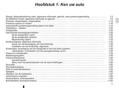 2016-2017 Renault Mégane Owner's Manual | Dutch