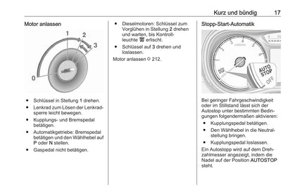 2017-2018 Opel Zafira/Zafira Tourer Bedienungsanleitung | Deutsch