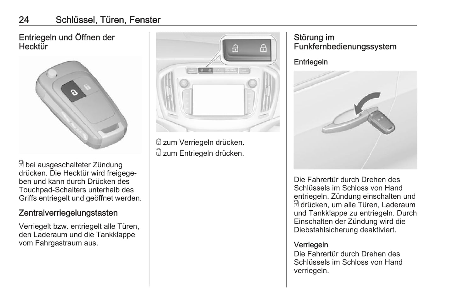 2017-2018 Opel Zafira/Zafira Tourer Bedienungsanleitung | Deutsch