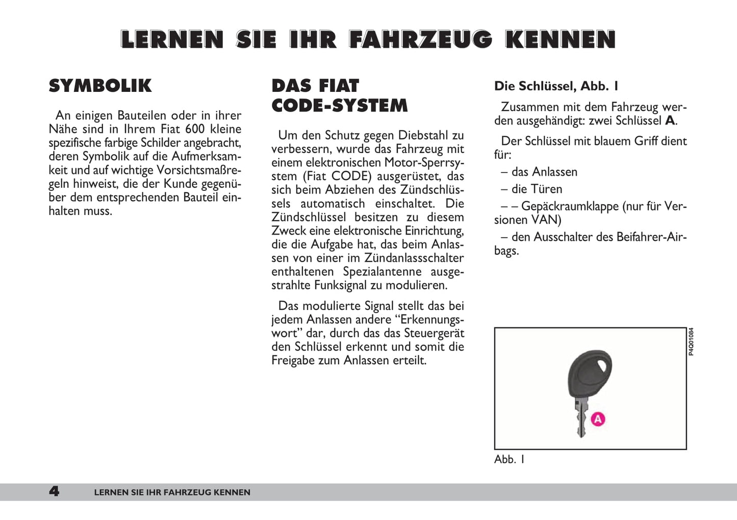 2007-2008 Fiat 600 Owner's Manual | German