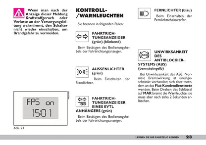 2007-2008 Fiat 600 Owner's Manual | German