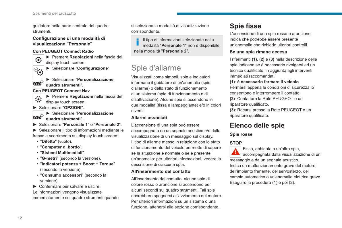 2020-2023 Peugeot 2008/e-2008 Owner's Manual | Italian