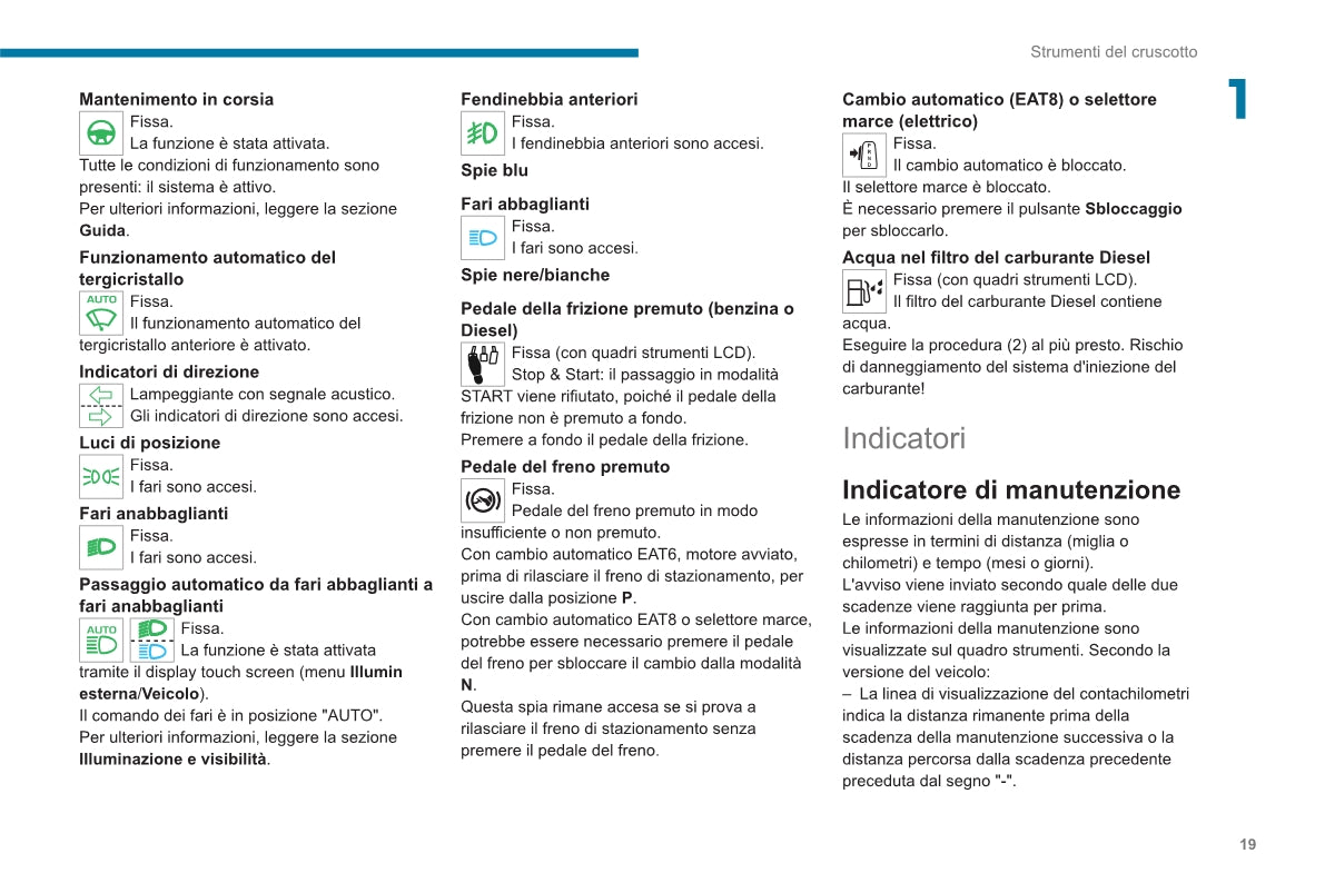 2020-2023 Peugeot 2008/e-2008 Owner's Manual | Italian