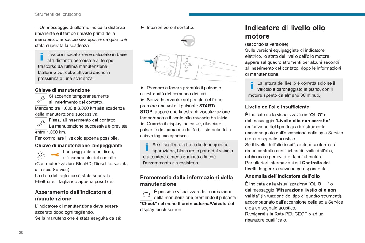 2020-2023 Peugeot 2008/e-2008 Owner's Manual | Italian