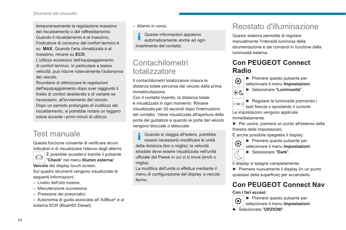 2020-2023 Peugeot 2008/e-2008 Owner's Manual | Italian