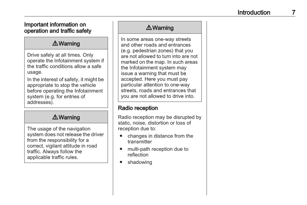 Opel Grandland X Owner's Infotainment Manual 2017 - 2021