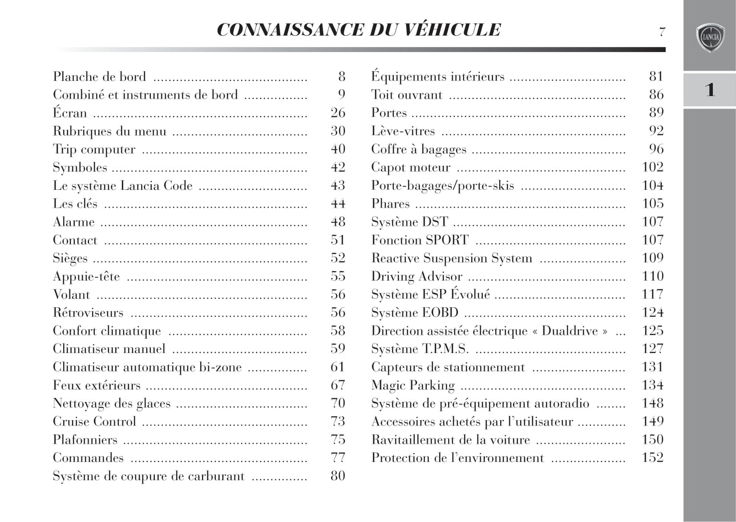 2011-2015 Lancia Delta Owner's Manual | French