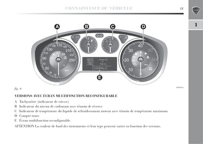 2011-2015 Lancia Delta Manuel du propriétaire | Français