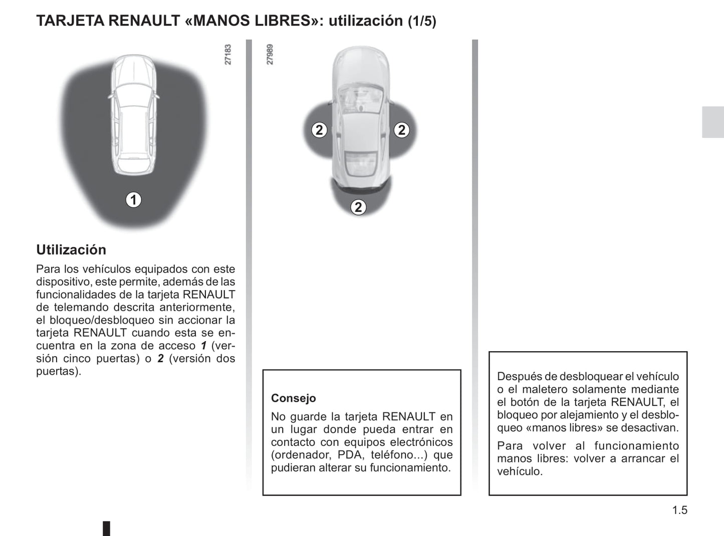 2014-2015 Renault Laguna/Laguna Coupé Owner's Manual | Spanish