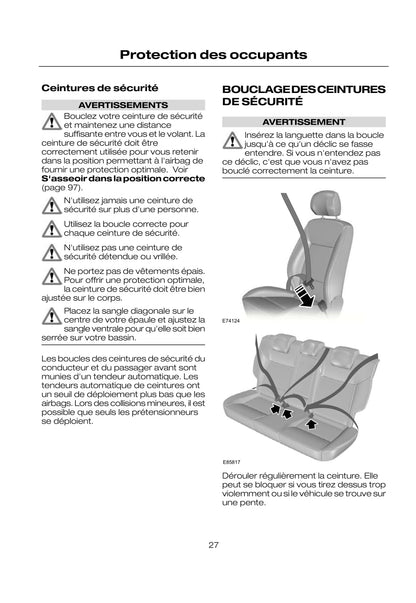 2008-2009 Ford Kuga Manuel du propriétaire | Français