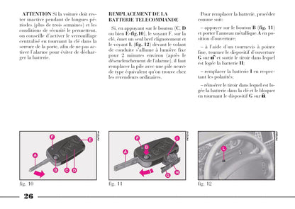 2001-2005 Lancia Lybra Bedienungsanleitung | Französisch