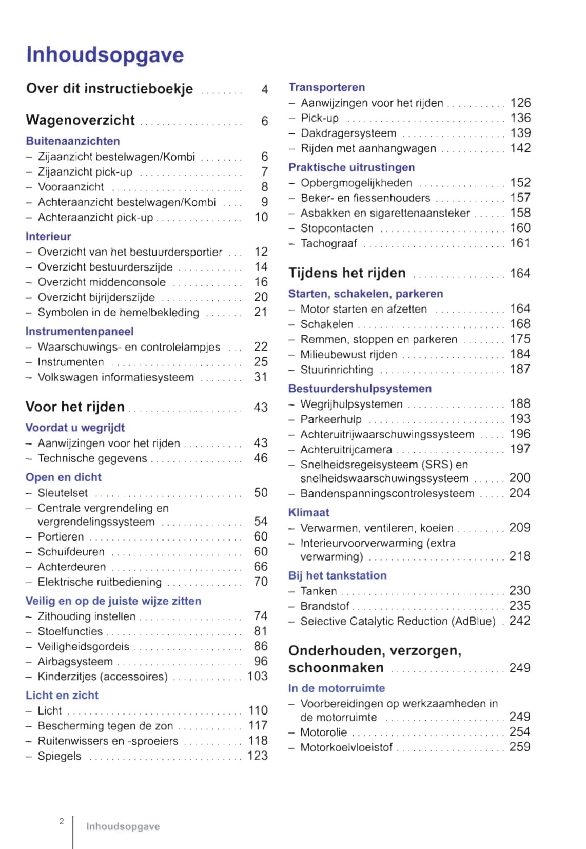 2011-2016 Volkswagen Crafter Bedienungsanleitung | Niederländisch