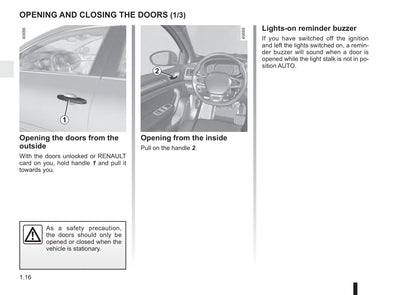 2016 Renault Mégane Owner's Manual | English