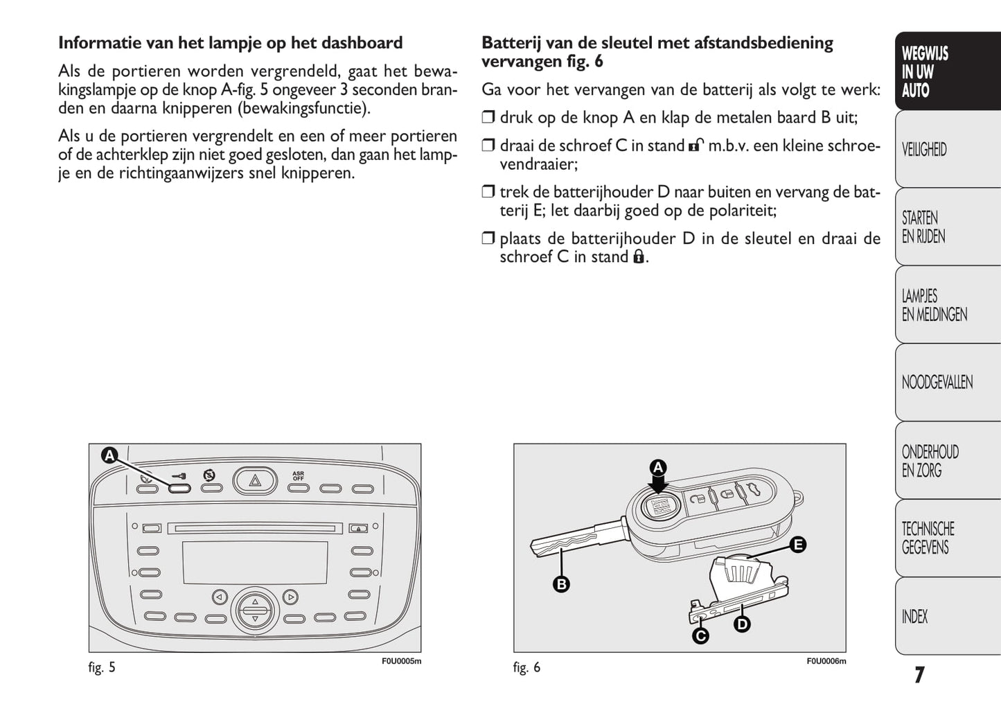 2010-2011 Fiat Punto/Punto Evo Owner's Manual | Dutch