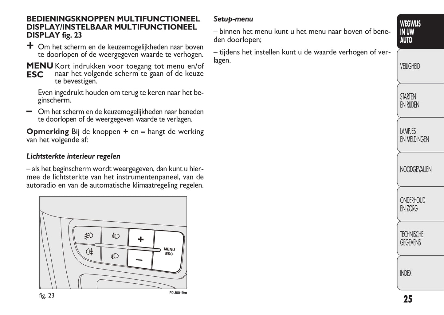 2010-2011 Fiat Punto/Punto Evo Owner's Manual | Dutch