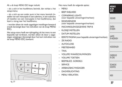 2010-2011 Fiat Punto/Punto Evo Owner's Manual | Dutch