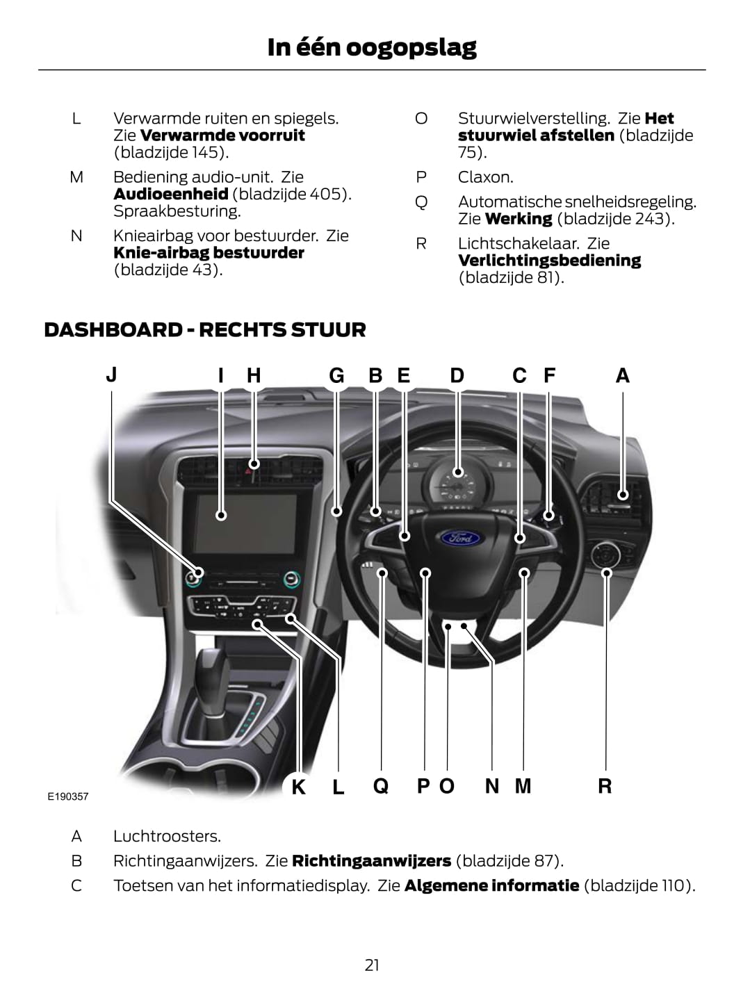2021-2022 Ford Mondeo / Mondeo Hybrid Manuel du propriétaire | Néerlandais