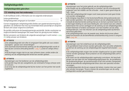2016-2017 Skoda Kodiaq Owner's Manual | Dutch