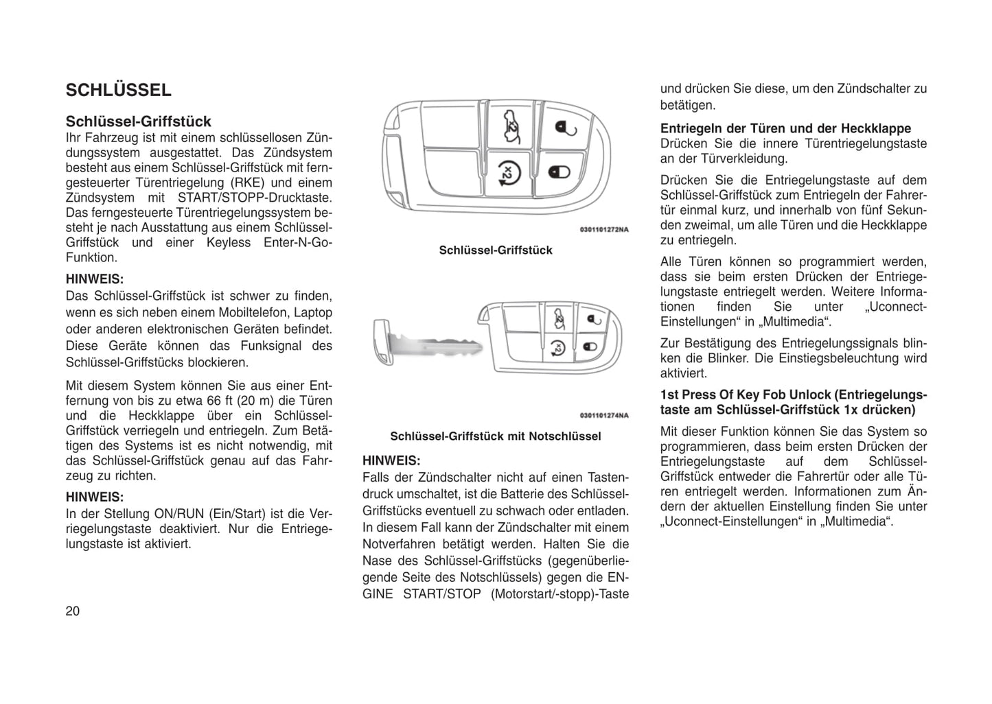 2017-2018 Jeep Grand Cherokee Owner's Manual | German